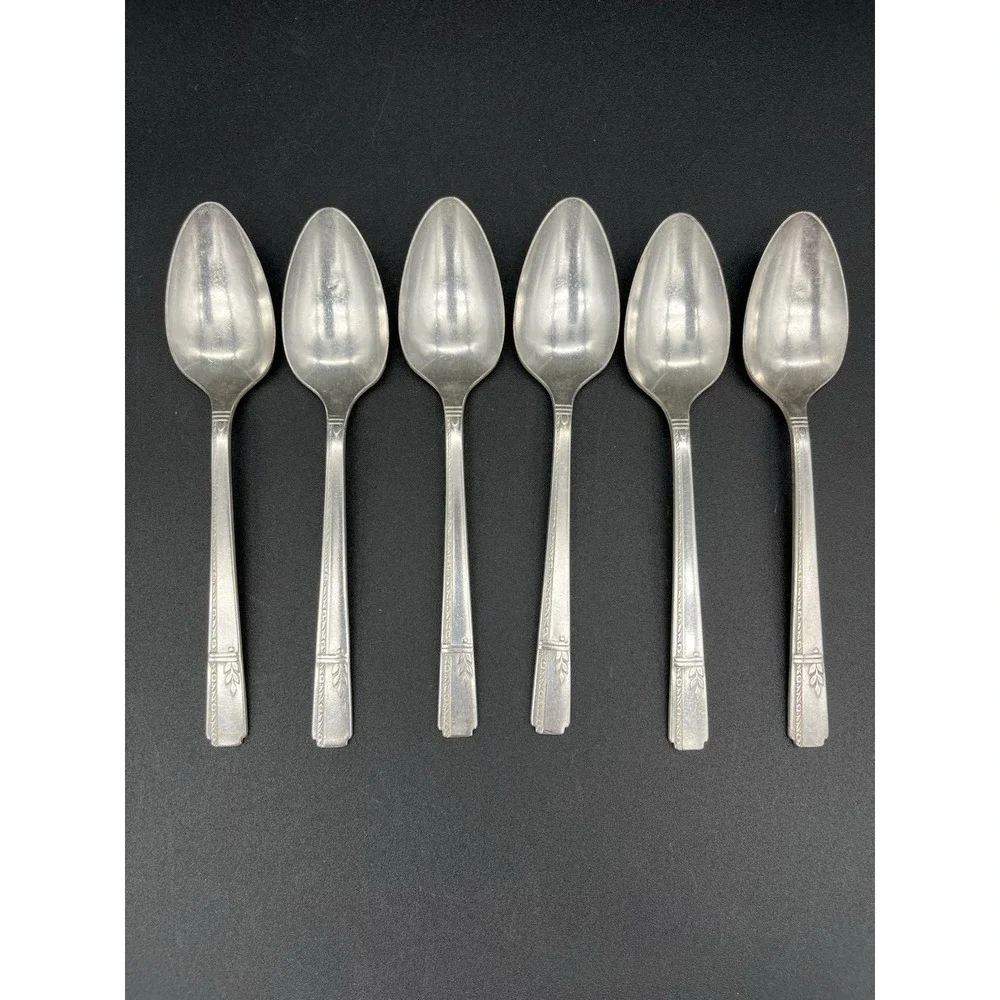 Grenoble Silverplate Teaspoon Set 6 Pieces Circa 1938 Oneida Silver